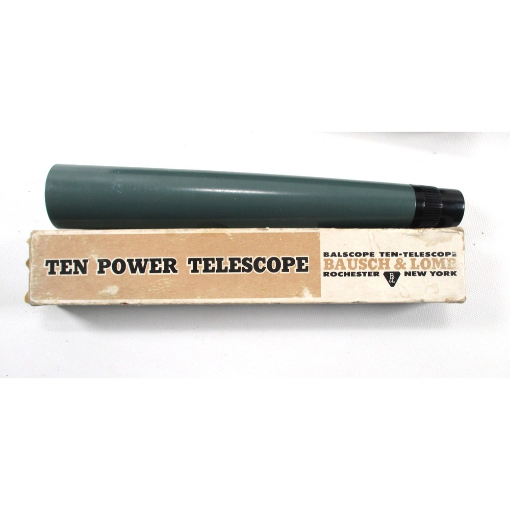 Vintage Bausch & Lomb Balscope Ten 10 X Power Telescope W/ Original Box 61-41-10